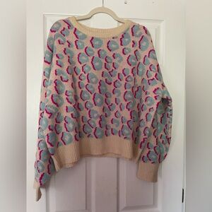 Preppy cheetah print sweater!